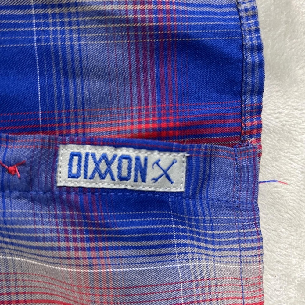 Dixxon The Glory Shirt Mens 2XL Blue Plaid Short Sleeve Button Patriotic - Picture 7 of 8